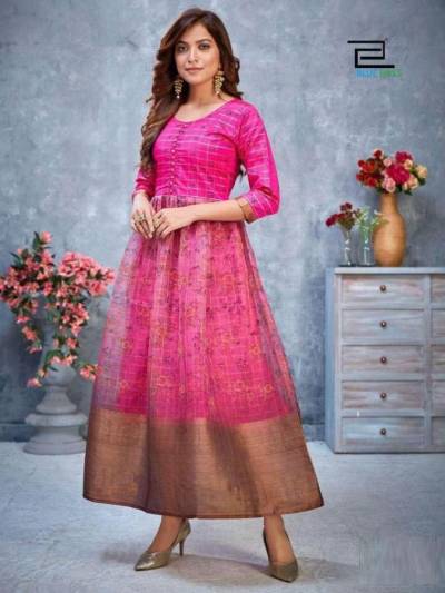 Style 4 You By Blue Hills Printed Organza Kurti Collection